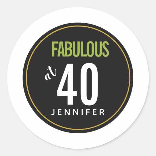 Sticker Rond fabuleux à quarante modèles (Devant)