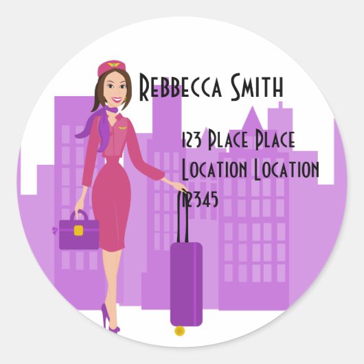 Sticker Rond Fabuleux agent de bord (Devant)