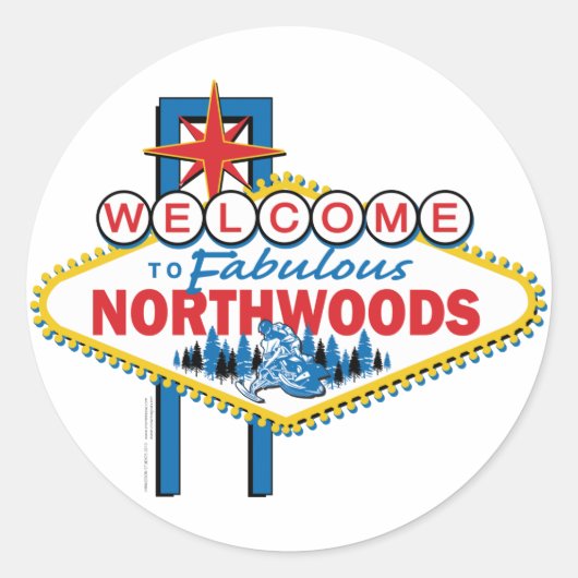 Sticker Rond Fabuleux-Nord-Woods (Devant)