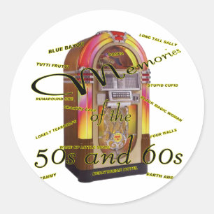 Sticker Rond Fabulous fifties juke box
