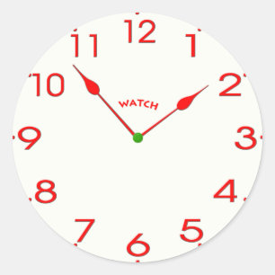 Sticker Rond face_01 de l'horloge