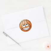 Sticker Rond Face 2 de basket-ball (Enveloppe)