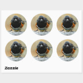 Sticker Rond Face à face avec une pointe pointue (Feuille)