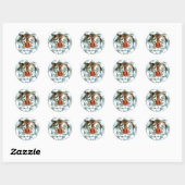 Sticker Rond Face Abstraite de tigre orange (Feuille)