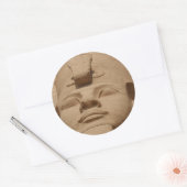 Sticker Rond face abu simbel (Enveloppe)