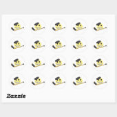 STICKER ROND FACE AU HOCKEY (Feuille)