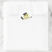 STICKER ROND FACE AU HOCKEY (Sac)