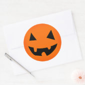 Sticker Rond Face Citrouille Halloween (Enveloppe)