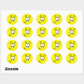 STICKER ROND FACE COUPE (Feuille)