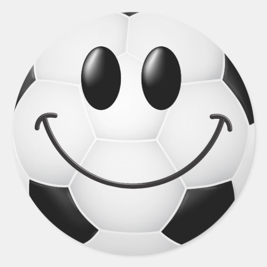 Sticker Rond Face de balle de football (Devant)