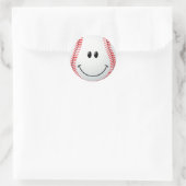 Sticker Rond Face de baseball (Sac)
