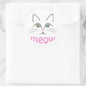 Sticker Rond Face de chat (Sac)
