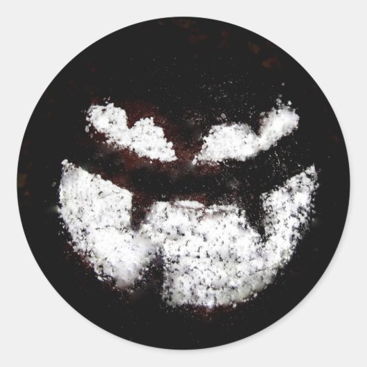 Sticker Rond Face de la lanterne Jack O' (Devant)