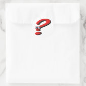 Sticker Rond Face de la marque de question (Sac)