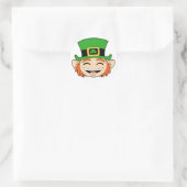 Sticker Rond Face de Leprechaun mignon (Sac)