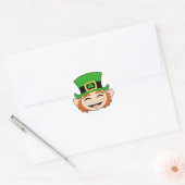 Sticker Rond Face de Leprechaun mignon (Enveloppe)