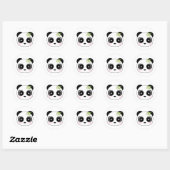 Sticker Rond Face de panda mignonne (Feuille)