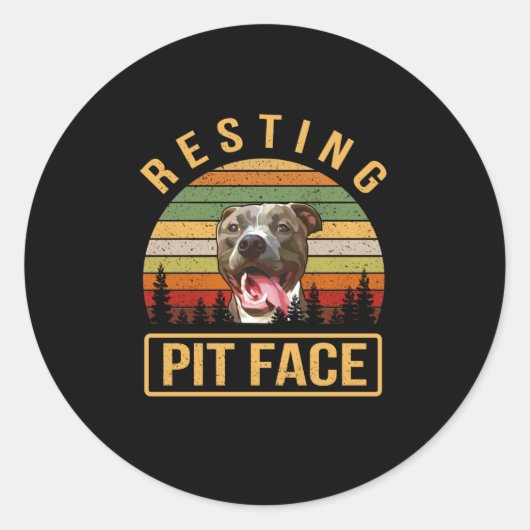 Sticker Rond Face de Resting (Devant)