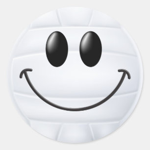 Sticker Rond Face de volley-ball
