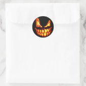 Sticker Rond face d'halloween (Sac)