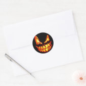 Sticker Rond face d'halloween (Enveloppe)