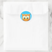 Sticker Rond Face D'Une Petite Chouette (Sac)