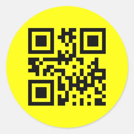 Sticker Rond Face heureuse ☻ inversée — Code QR (Devant)