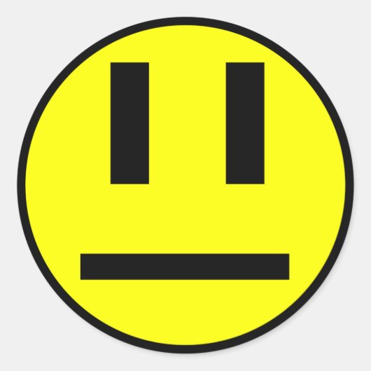 Sticker Rond Face indifférente (Devant)