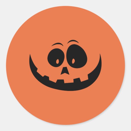 Sticker Rond Face Jack-o'-lantern (Devant)