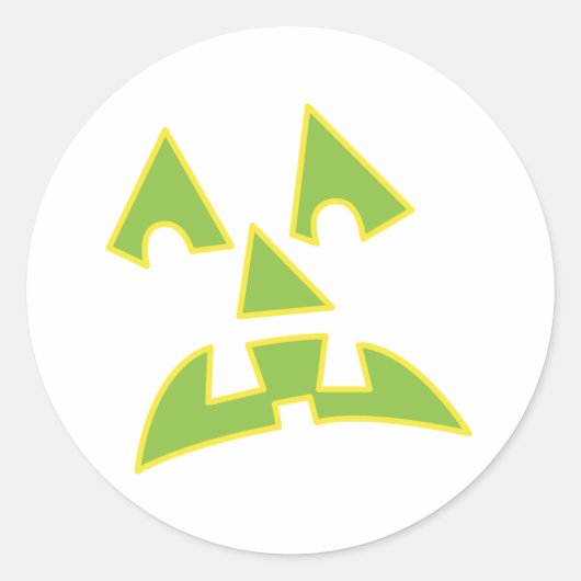Sticker Rond Face jack-o-lanterne des yeux citrouilles (Devant)