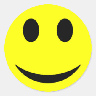 Sticker Rond Face jaune originale