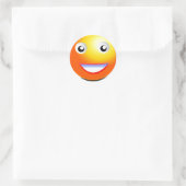 Sticker Rond Face orange et jaune (Sac)