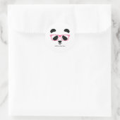 Sticker Rond Face Panda mignonne (Sac)