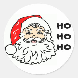 Sticker Rond Face père Noël