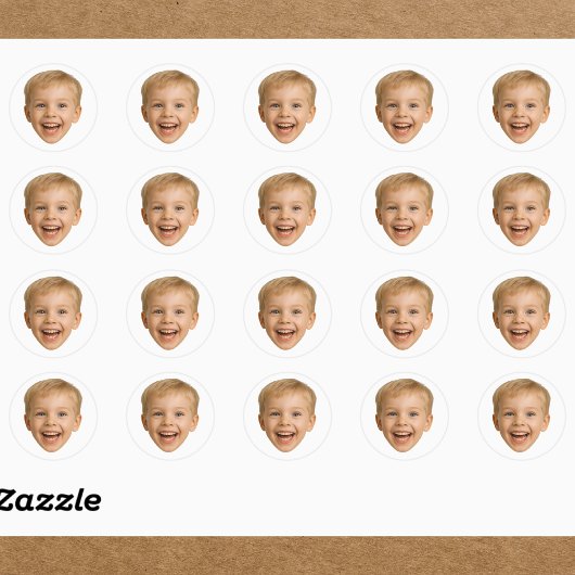 Sticker Rond Face personnalisée
