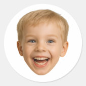 Sticker Rond Face personnalisée (Devant)