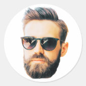 Sticker Rond Face personnalisée (Devant)