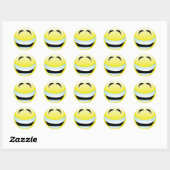 STICKER ROND FACE TRÈS HEUREUSE (Feuille)