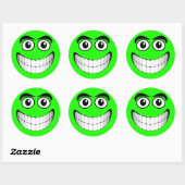 Sticker Rond Face verte (Feuille)