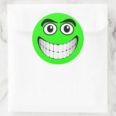 Sticker Rond Face verte (Sac)