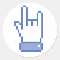 facebook comme ROCK signe main de paix pixel graph