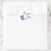 Sticker Rond Facebook comme You Rock pouce icône Rock et Roll (Sac)