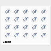Sticker Rond facebook POKE me (Feuille)