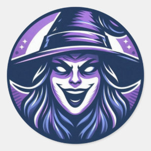Sticker Rond FaceSorcièreSarcastique