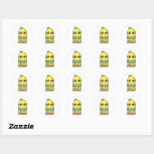 Sticker Rond Facile Citron Paisy Squeezy ! Cute tourte citron (Feuille)