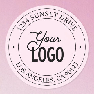 Sticker Rond Facile de remplacement de logo et de texte personn