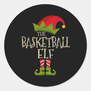 Sticker Rond Facile Le Basketball Elf Costume Famille Groupe Ca