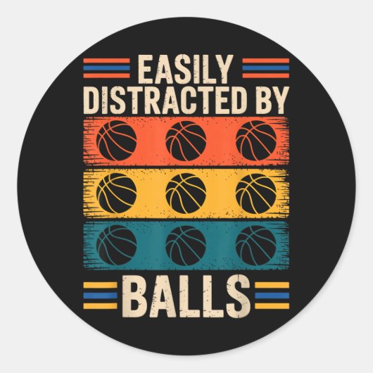 Sticker Rond Facilement distrait (Devant)