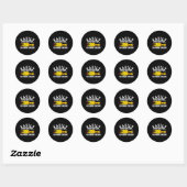 Sticker Rond Facilement Distrait Par Des Poulets En Caoutchouc (Feuille)