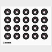 Sticker Rond Facilement Distrait Par Les Amateurs De Lapin Lapi (Feuille)